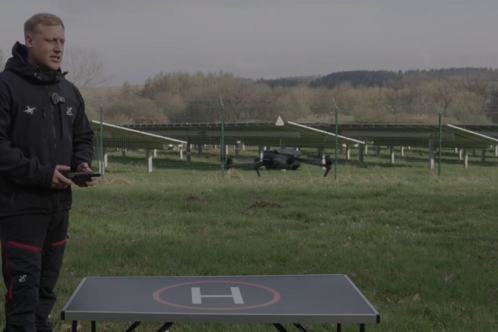 Start Drohne zur PV Inspektion