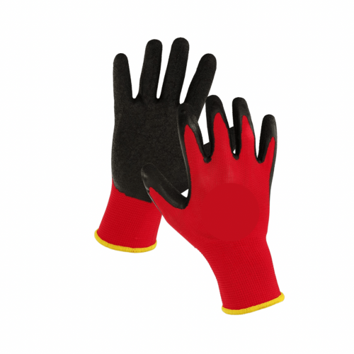 Kitzretter Handschuhe in Rot und schwarz mit gutem Grip