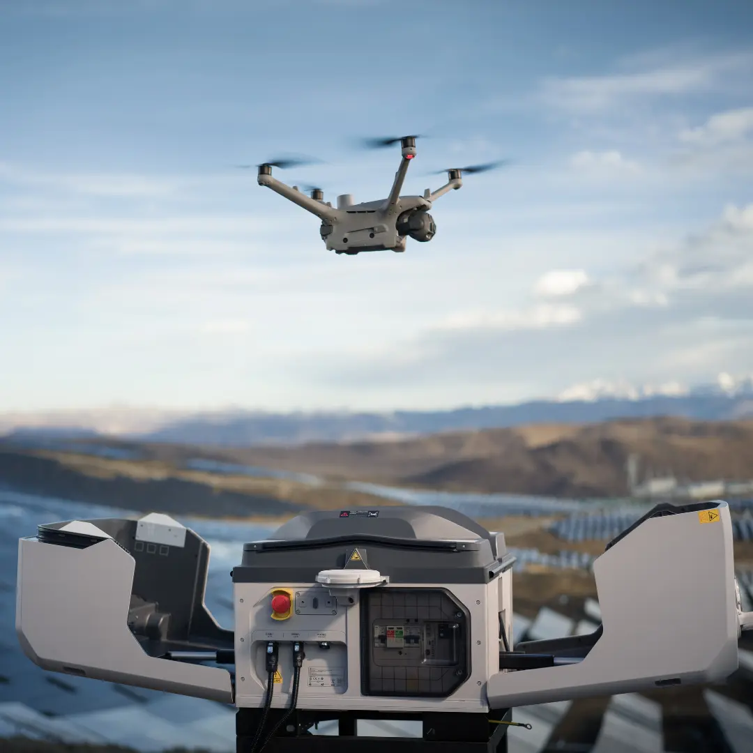 Einsatz Drohnenhangar im Berreich Security